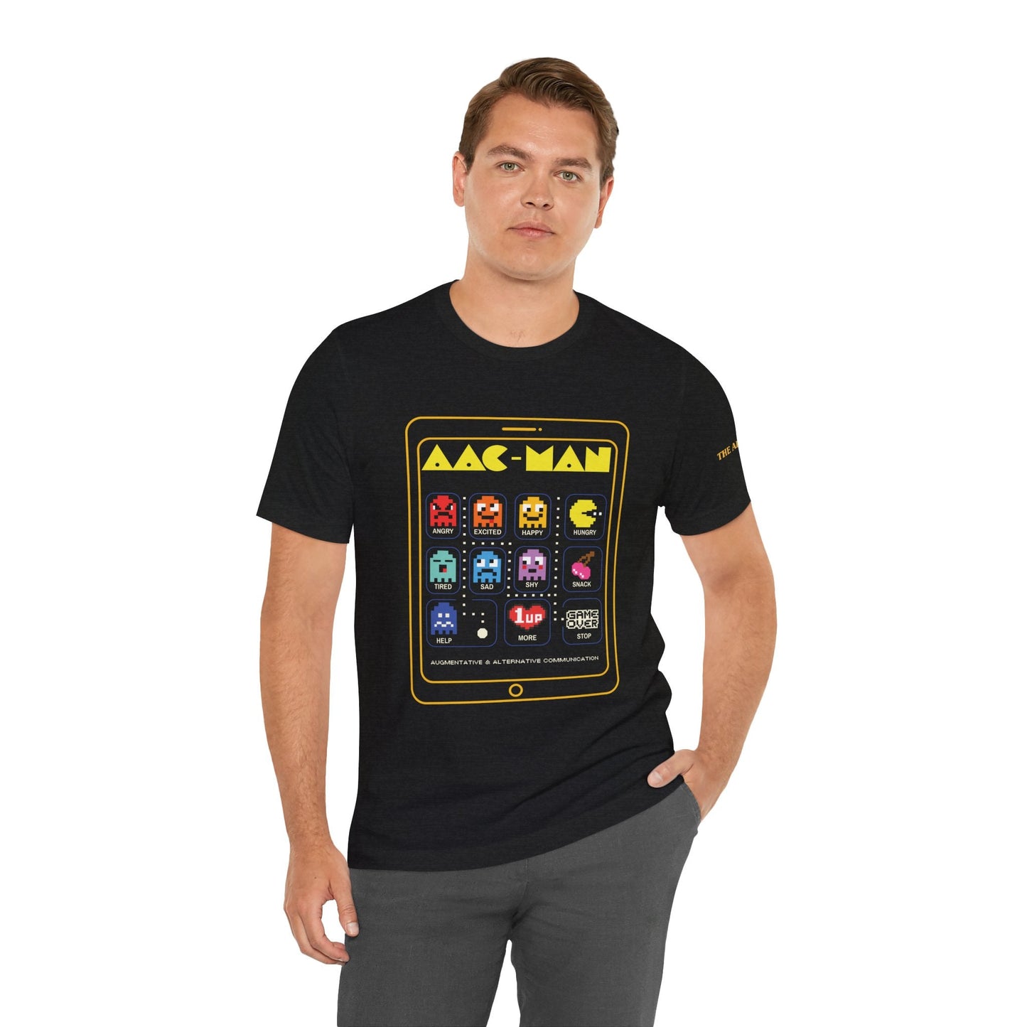 AAC Man - Communication - Retro Gaming Style - Adult Unisex Jersey Short Sleeve Tee- The Aesthetique Philosophie- {{Product type}}