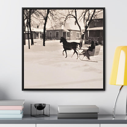 Carriage Ride Gallery Canvas Wraps Square Frame 24″ x 24″ Premium Gallery Wraps (1.25″)