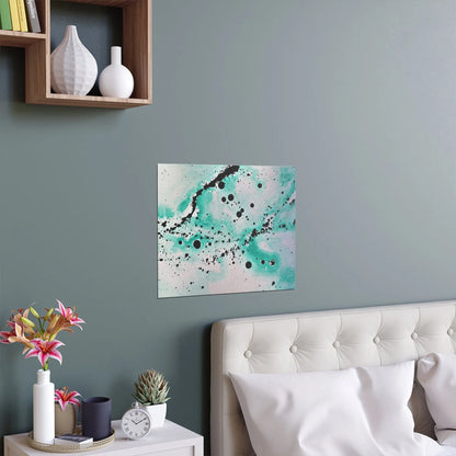 Teal Burst Silk Posters