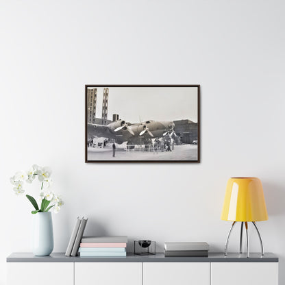 Boeing B-17 Bomber Gallery Canvas Wraps Horizontal Frame 30″ x 20″ Walnut 1.25"
