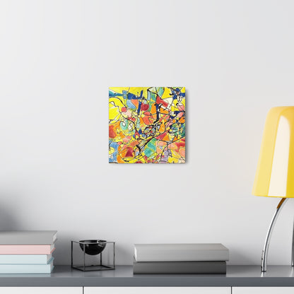 Yellow Abstract Canvas Gallery Wraps 10″ x 10″ 1.25"