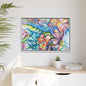 Multi-Color Abstract Framed Canvas Art Print - Kia Day Design