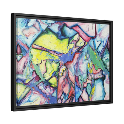 Alien Abstract Colorful Framed Canvas Art - Kia Day Design