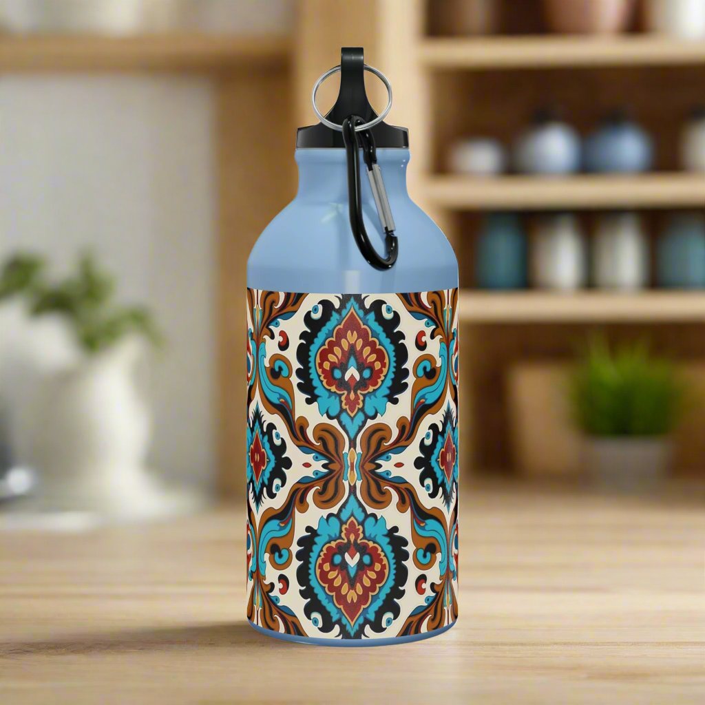 Blue Cream Abstract Oregon Sport Bottle