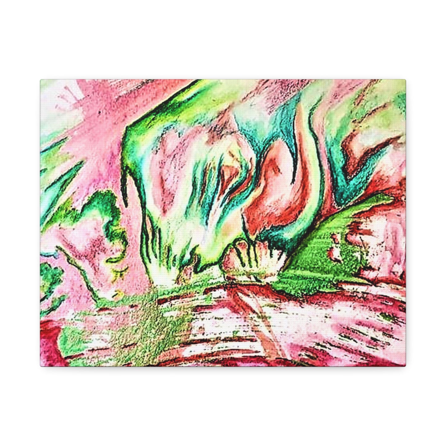 Pink Forest Stretched Canvas