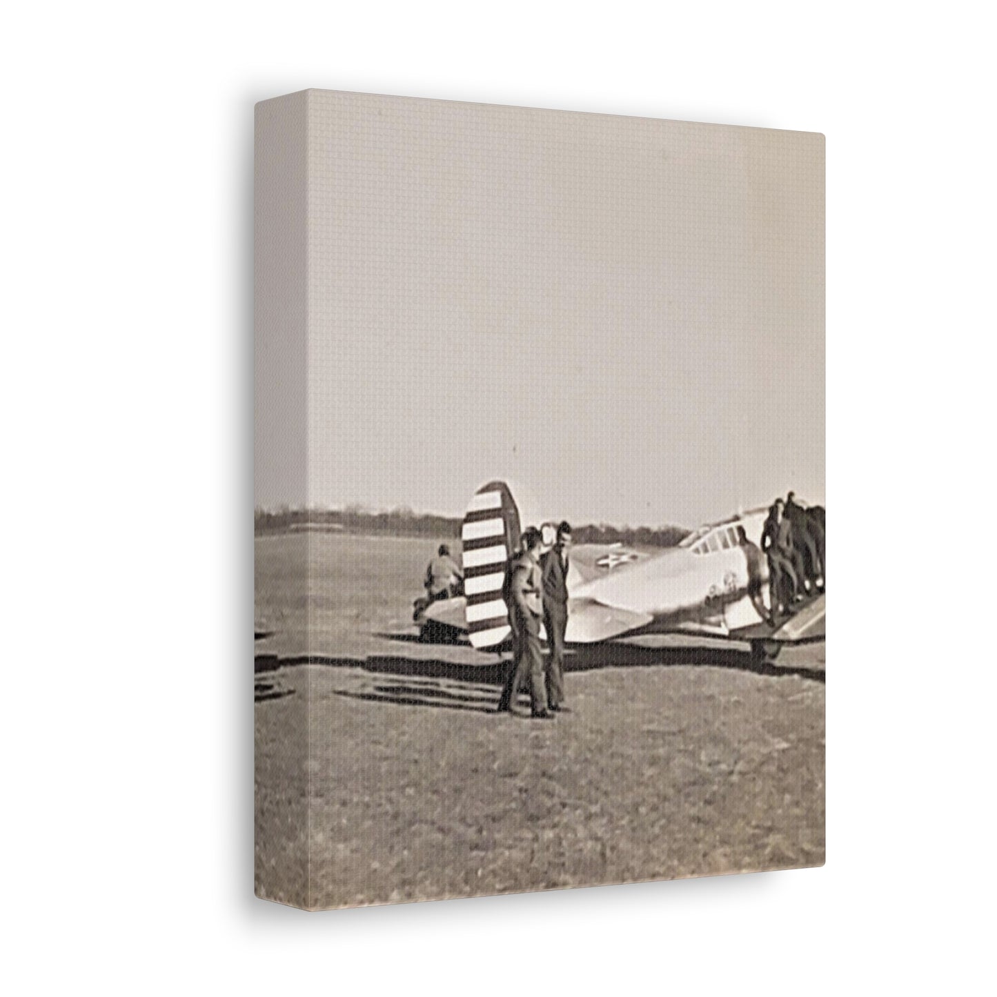 Army Pursuit Plane Ames Airport 1939 Stretched Canvas