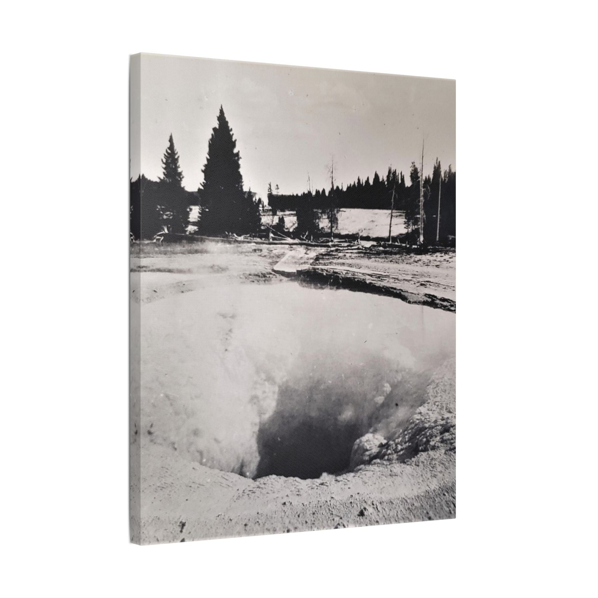 Morning Glory Pool Yellowstone Satin Canvas Stretched