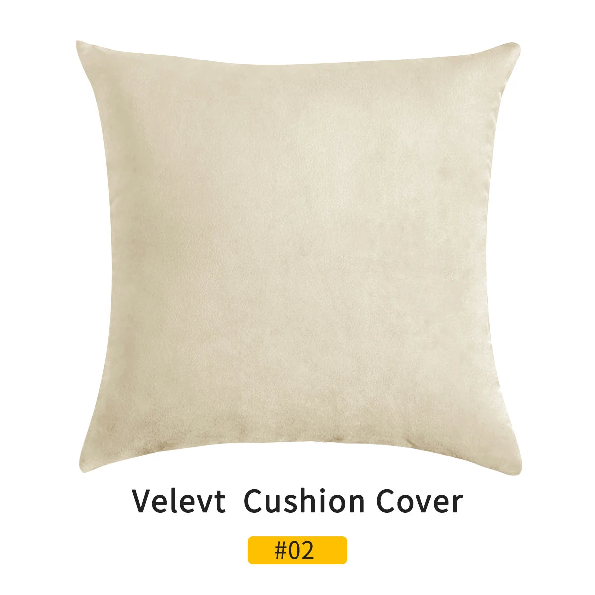 Velvet Fabric Pillow Case Cushion Covers Solid Color Plush Square Pillow Case