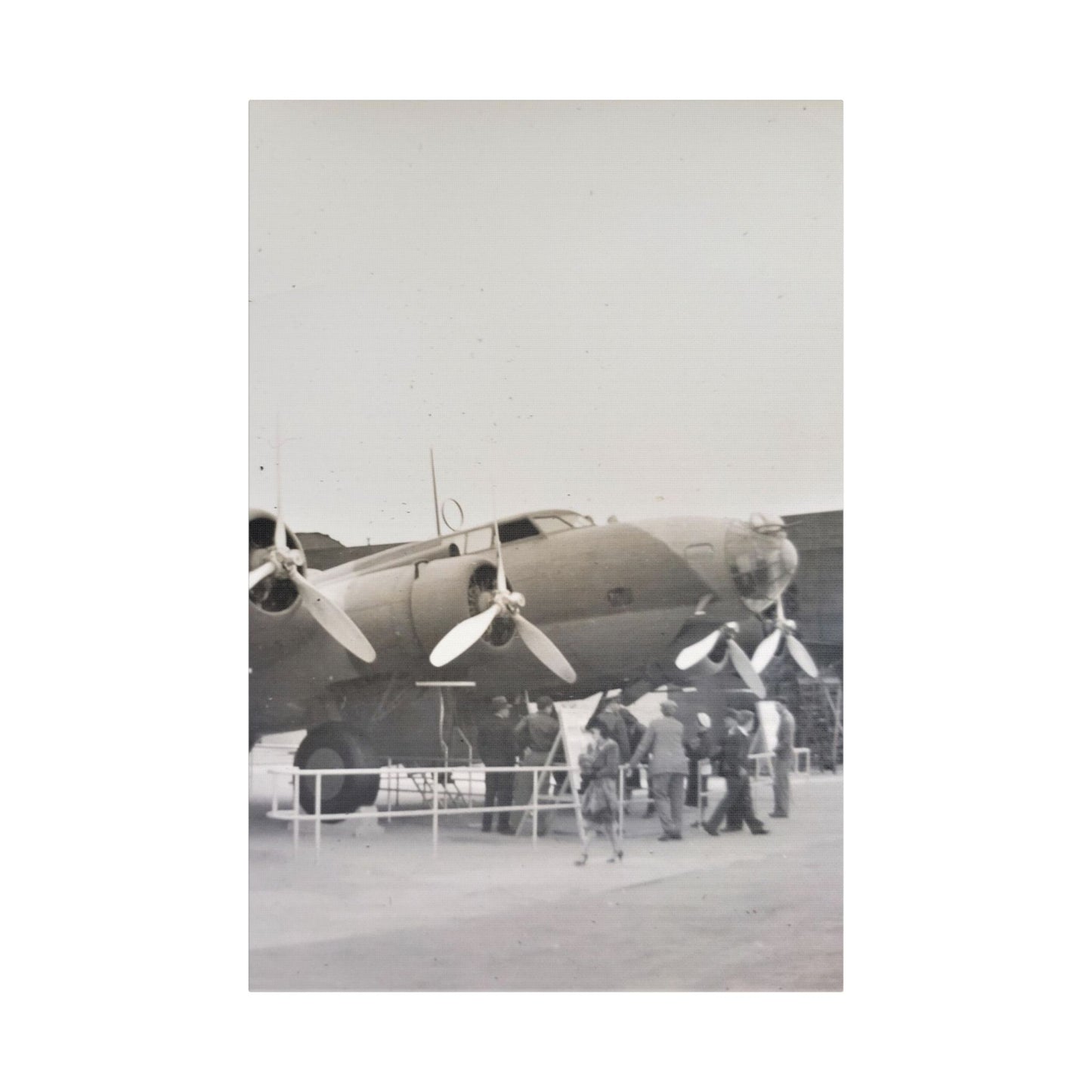 Boeing B-17 Bomber Satin Canvas, Stretched