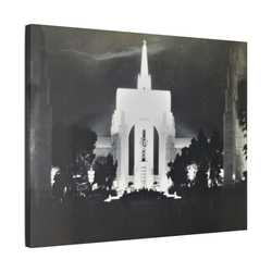 Golden Gate International Exposition Night Satin Canvas Stretched