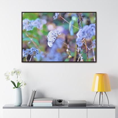 Macro Blue Gallery Canvas Wraps, Horizontal Frame