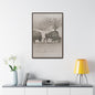 Buffalo at Redwood Falls Gallery Canvas Wraps Vertical Frame 24″ x 36″ Premium Gallery Wraps (1.25″) Walnut