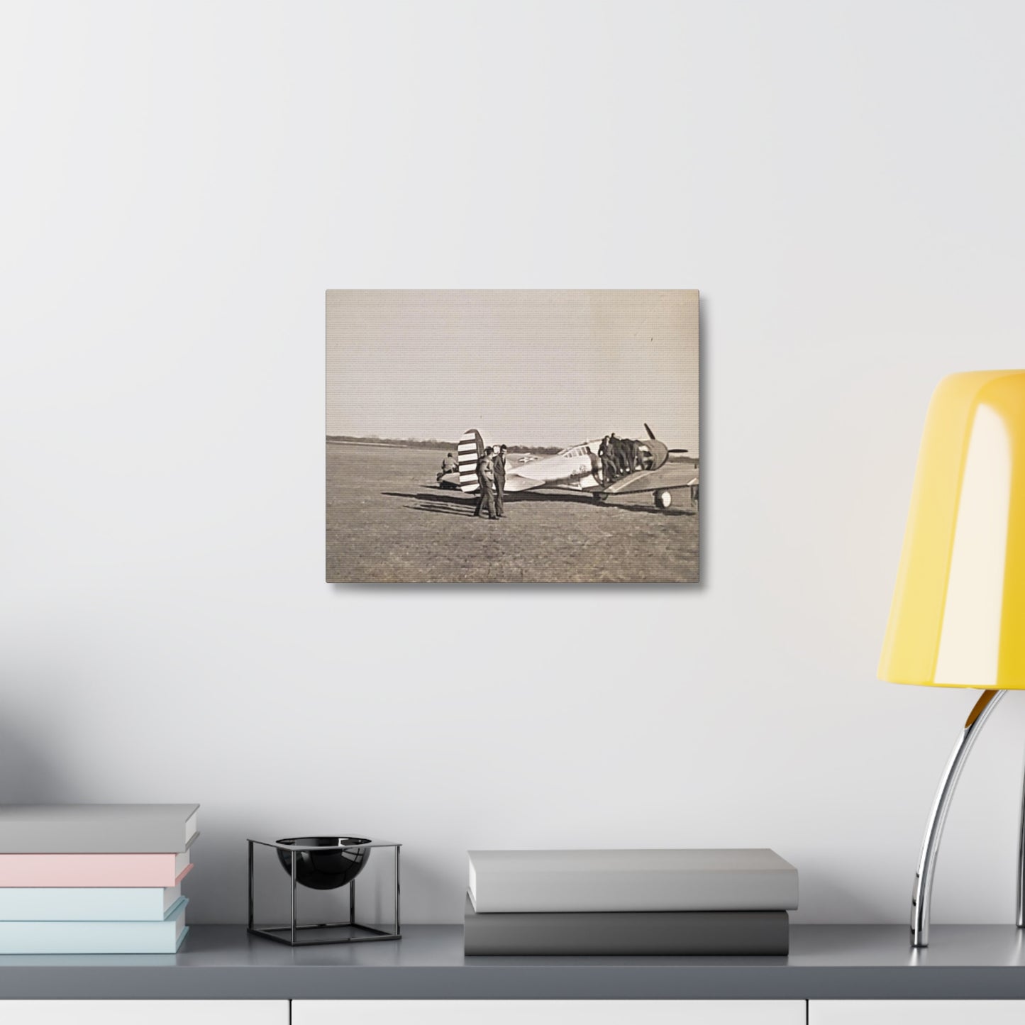 Army Pursuit Plane Ames Airport 1939 Stretched Canvas