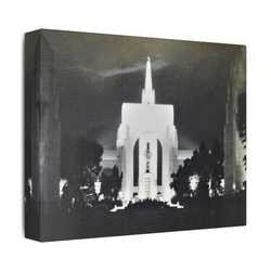 Golden Gate International Exposition Night Satin Canvas Stretched