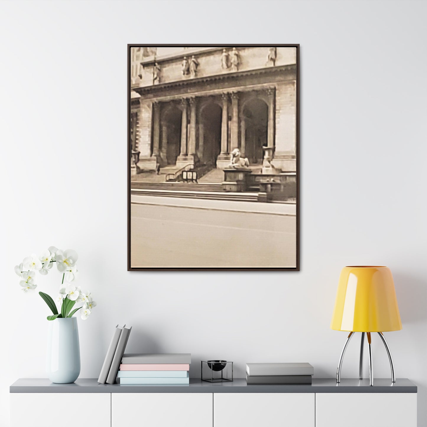 New York Public Library Gallery Canvas Wraps, Vertical Frame