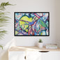 Alien Abstract Colorful Framed Canvas Art - Kia Day Design