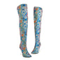 Autumn-Winter Embroidered Stiletto Boots - Blue 41 - heels