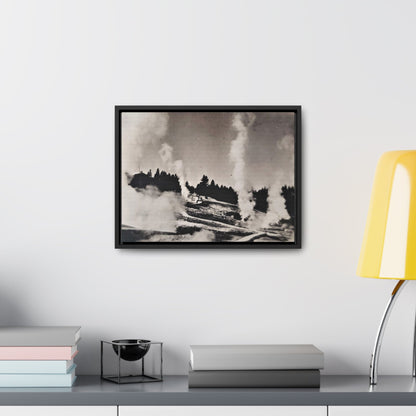 Norris Geyser Yellowstone Gallery Canvas Wraps Horizontal Frame 16″ x 12″ Black 1.25"