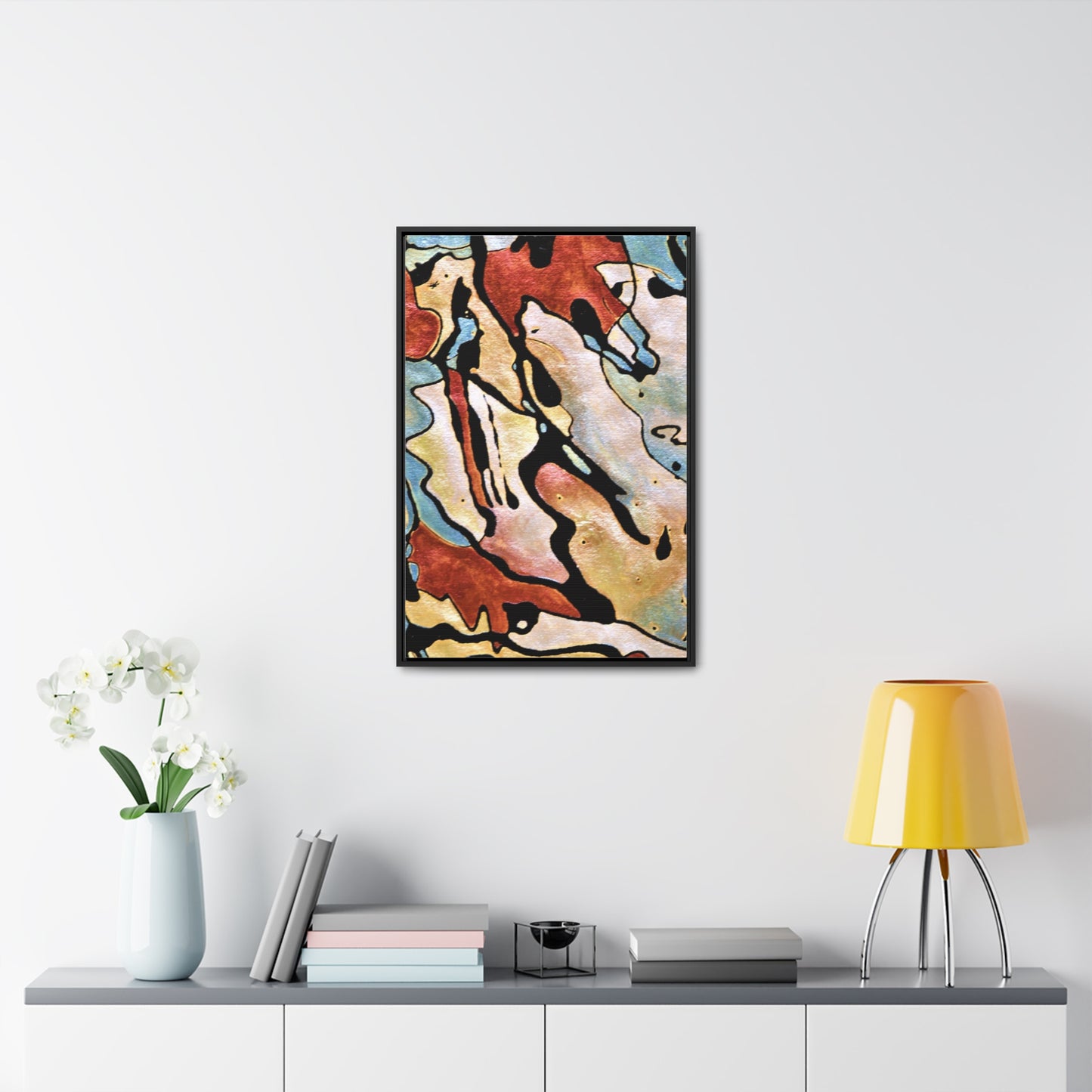 Blue Falls Gallery Canvas Wraps, Vertical Frame