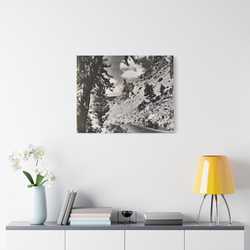 Eagles Nest Rock Yellowstone Satin Canvas Stretched 30" x 24" (Horizontal) 1.5"