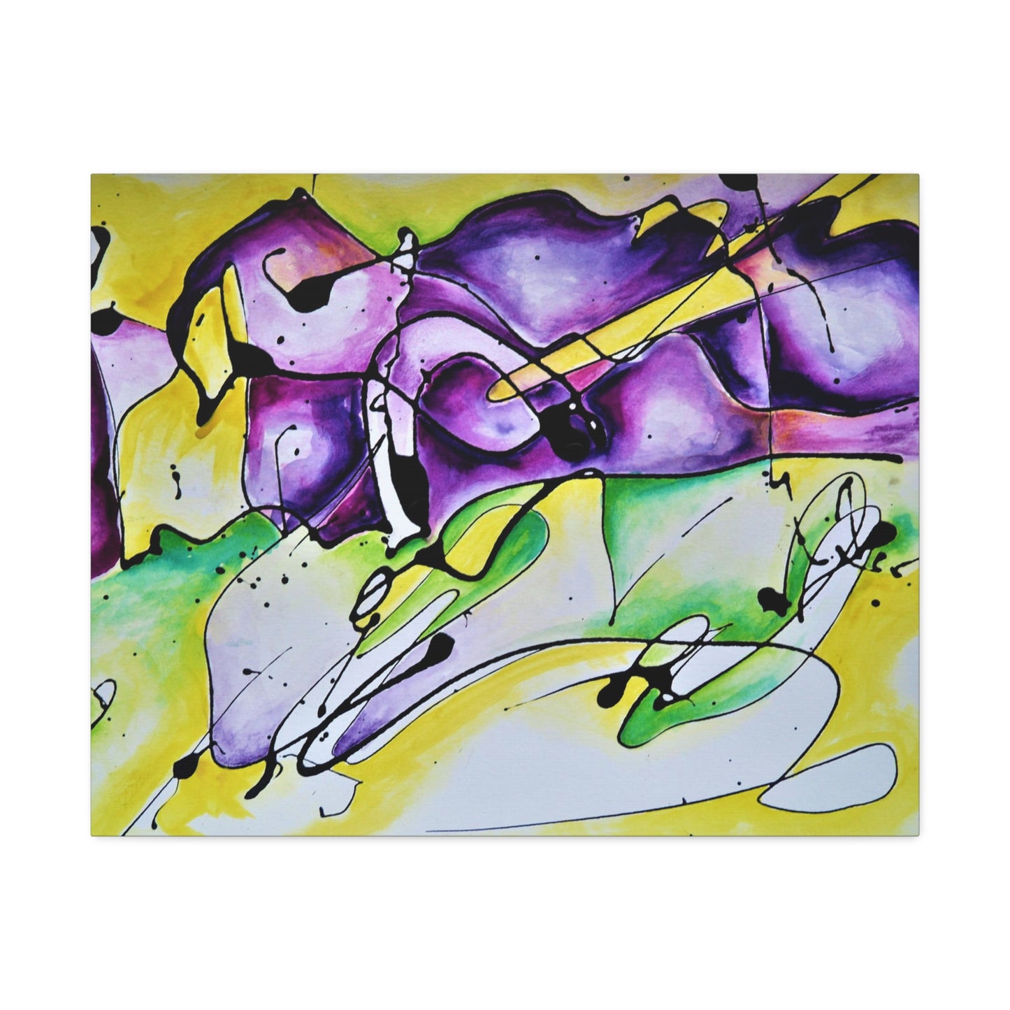 Purple Mountains Stretched Canvas