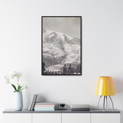 Mount Rainier Gallery Canvas Wraps Vertical Frame 24″ x 36″ Premium Gallery Wraps (1.25″) Black