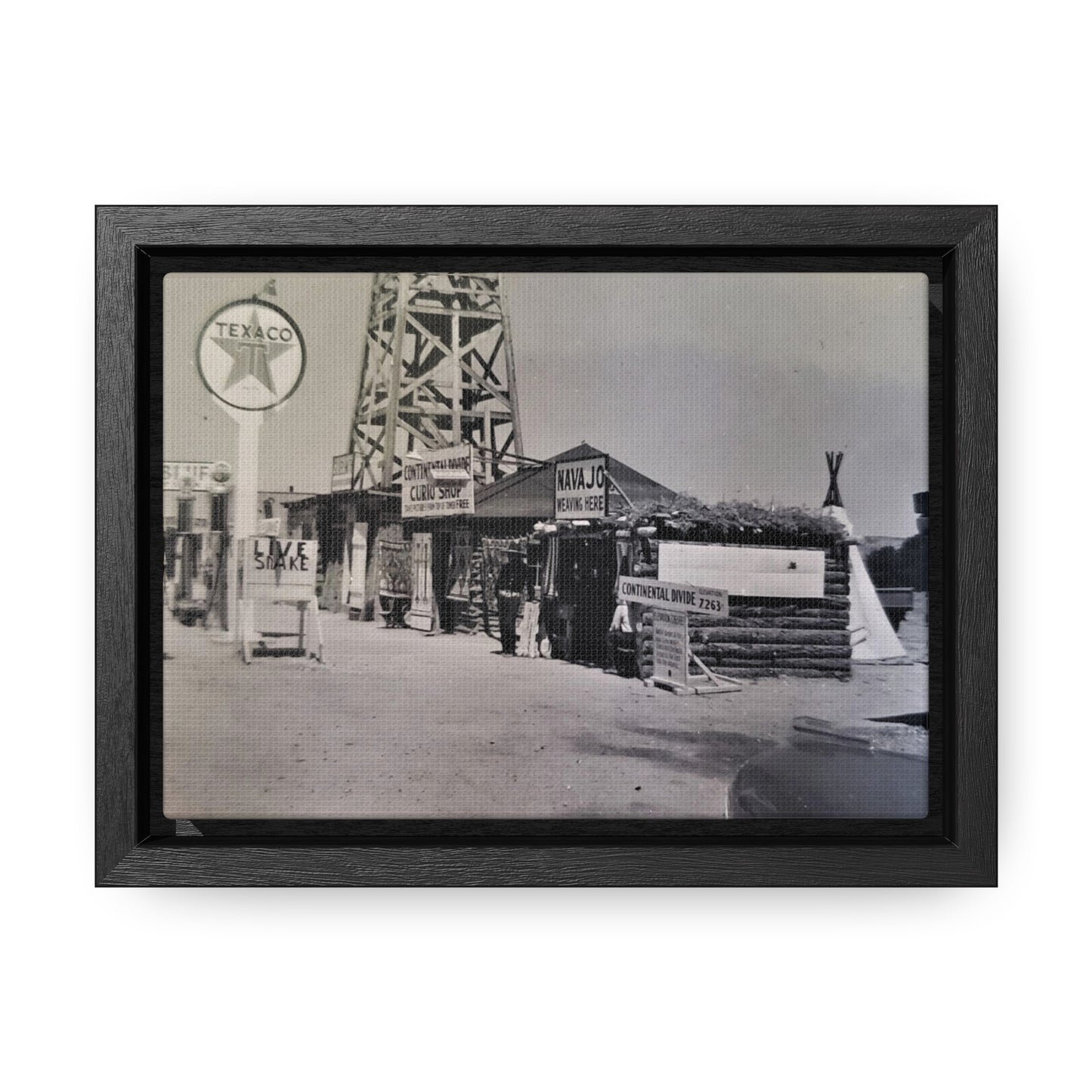 Texaco Station Continental Divide Gallery Canvas Wraps, Horizontal Frame