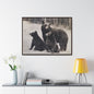 Yellowstone Black Bears Gallery Canvas Wraps 40″ x 30″ Walnut 1.25"