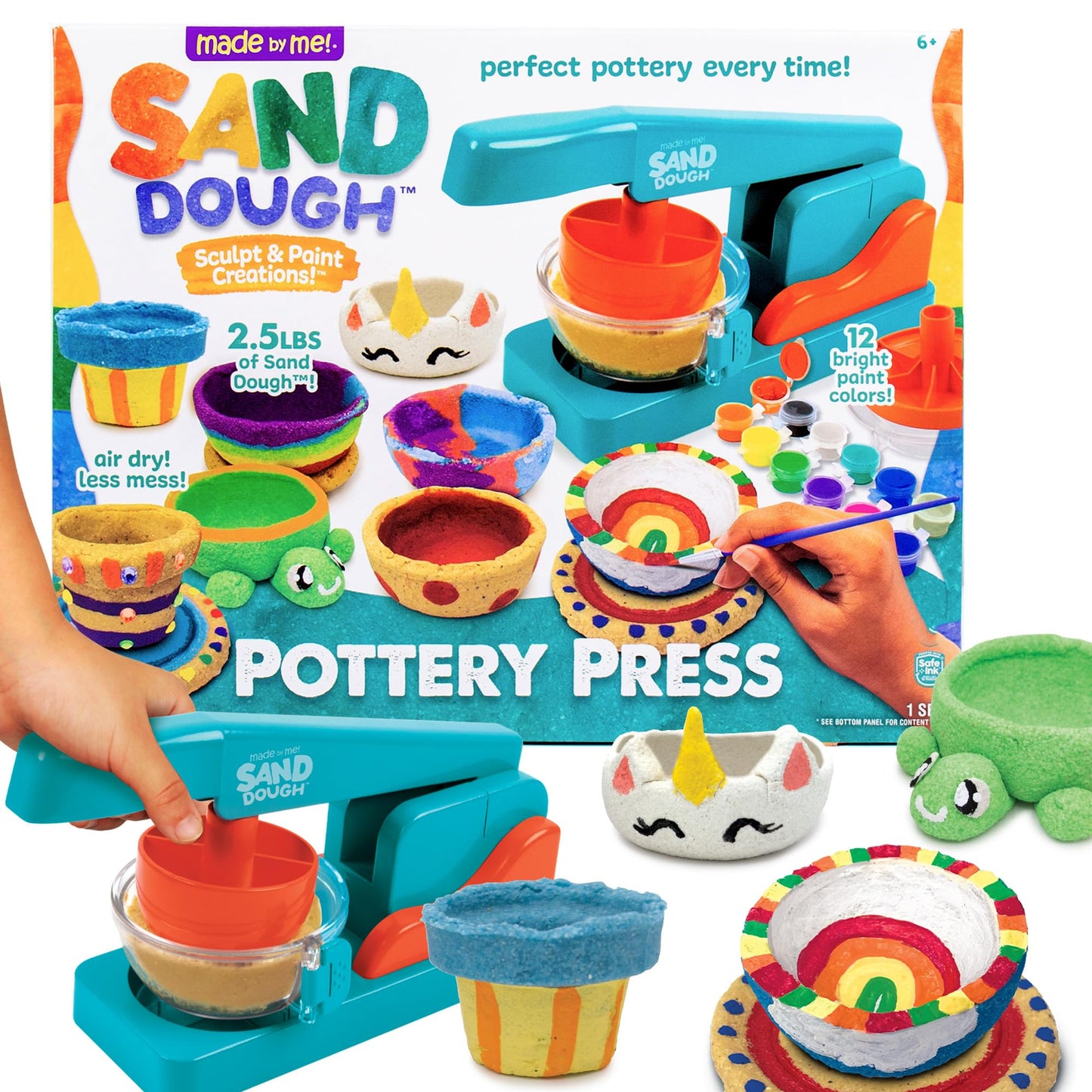 Sand Dough Sculpt & Paint Creations Pottery Press - - pottery kit