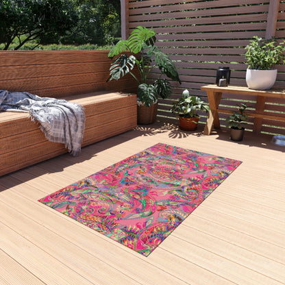 Pink Decorative Outdoor Rug - Kia Day Design