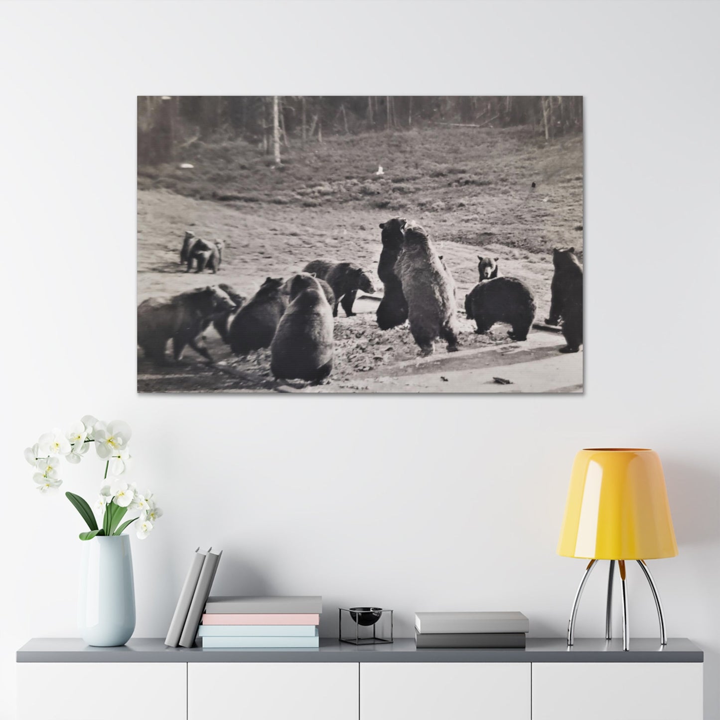 Yellowstone Grizzly Bears Canvas Gallery Wraps 48″ x 32″ 1.25"