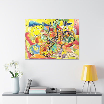 Yellow Abstract Canvas Gallery Wraps 40″ x 30″ 1.25"