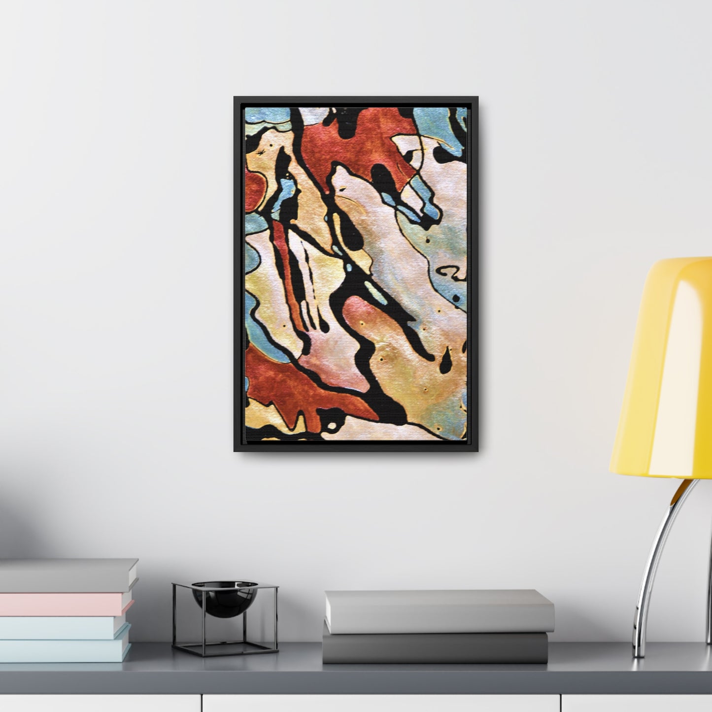 Blue Falls Gallery Canvas Wraps, Vertical Frame