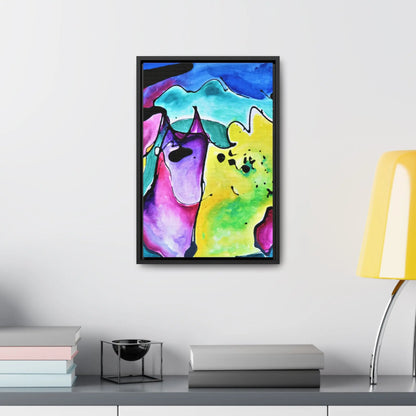 Cat Dog Gallery Canvas Wraps, Vertical Frame 12″ x 18″ 1.25"