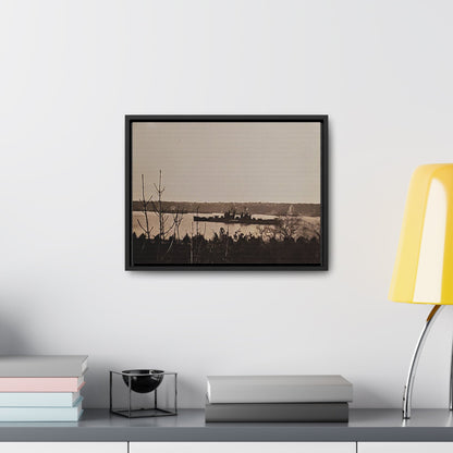 Navy Day New York October 27th 1945 Gallery Canvas Wraps Horizontal Frame 16″ x 12″ Black 1.25"