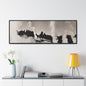Norris Geyser Yellowstone Gallery Canvas Wraps Horizontal Frame 60″ x 20″ Black 1.25"