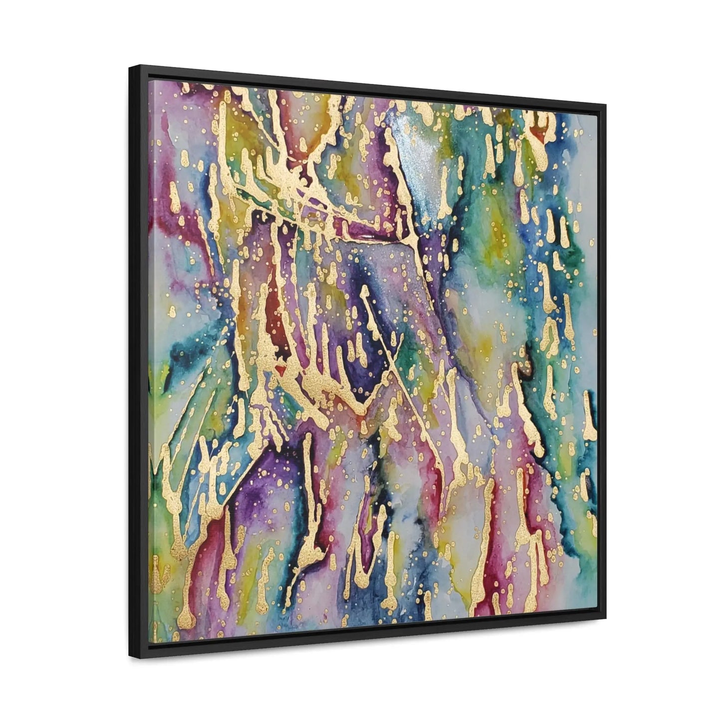 Purple Rain Gallery Canvas Wraps, Square Frame