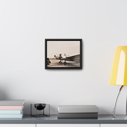 Refueling Mid-Contintent Chief Line 1939 Gallery Canvas Wraps Horizontal Frame 10″ x 8″ Black Premium Gallery Wraps (1.25″)