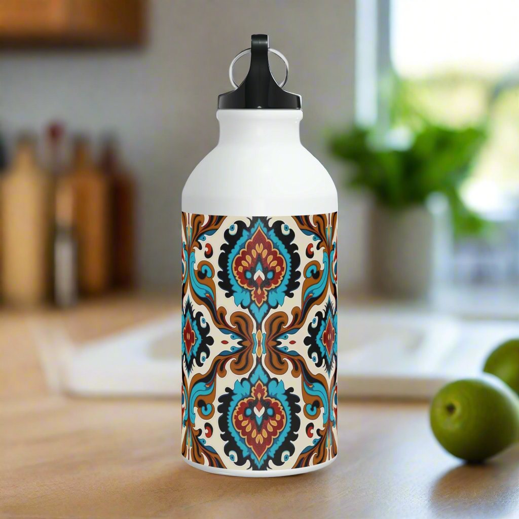 Blue Cream Abstract Oregon Sport Bottle