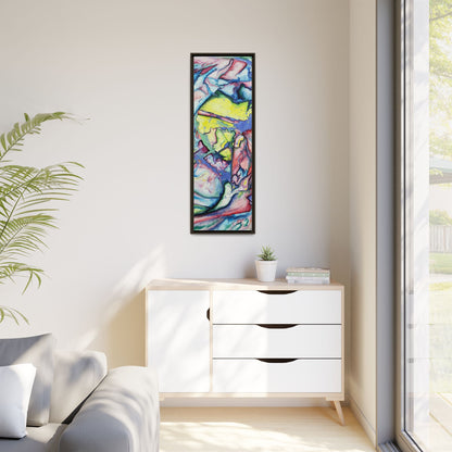 Alien Abstract Colorful Framed Canvas Art - Kia Day Design