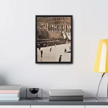 Rockefeller Plaza Easter 1945 Gallery Canvas Wraps Vertical Frame 12″ x 16″ 1.25" Black