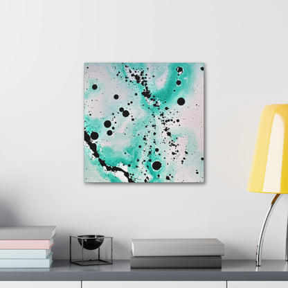 Teal Burst Canvas Gallery Wraps