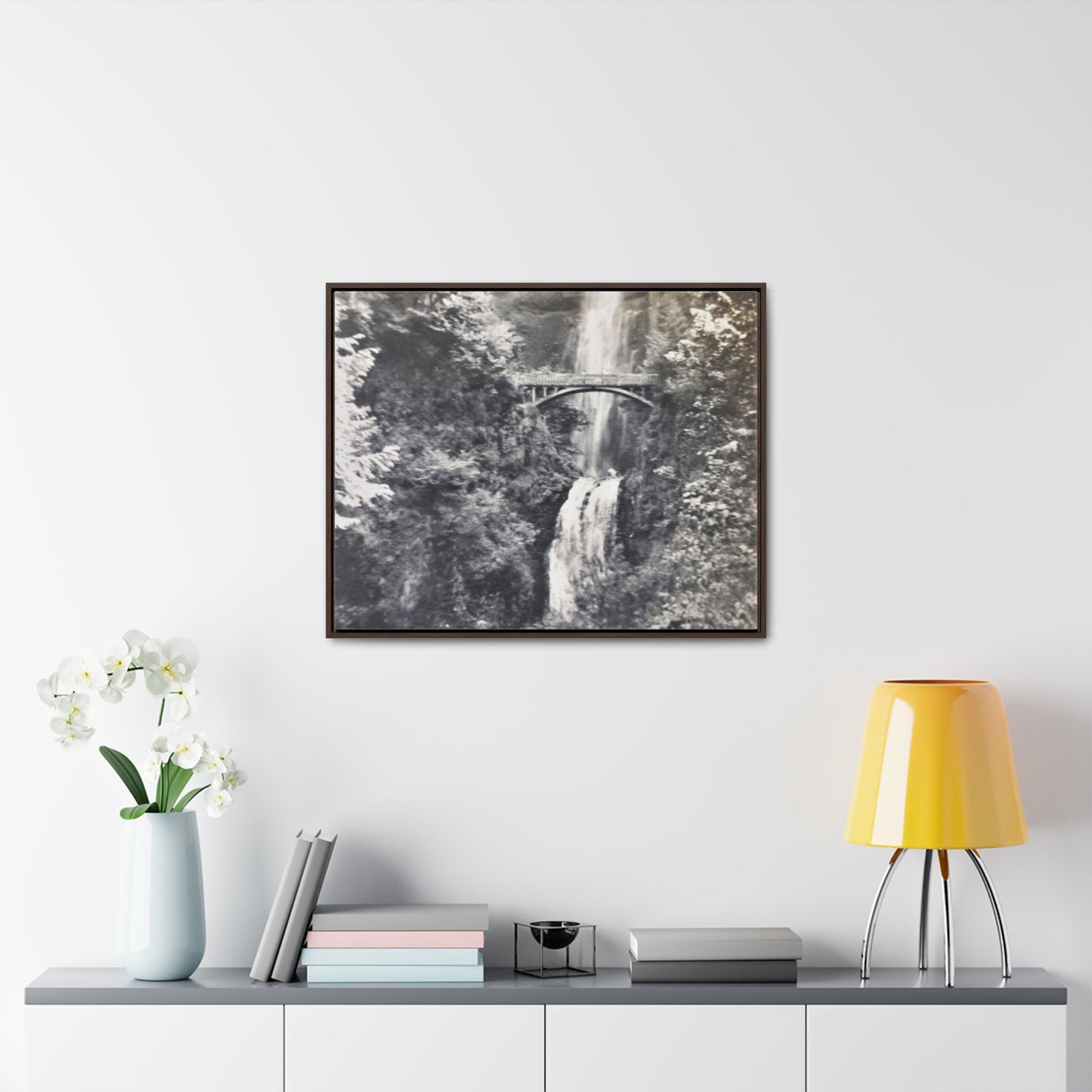 Multnomah Falls Oregon Gallery Canvas Wraps, Horizontal Frame