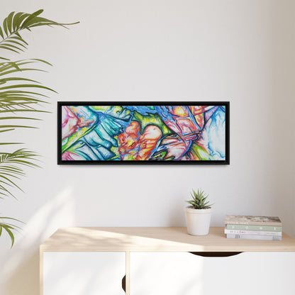 Multi-Color Abstract Framed Canvas Art Print - Kia Day Design