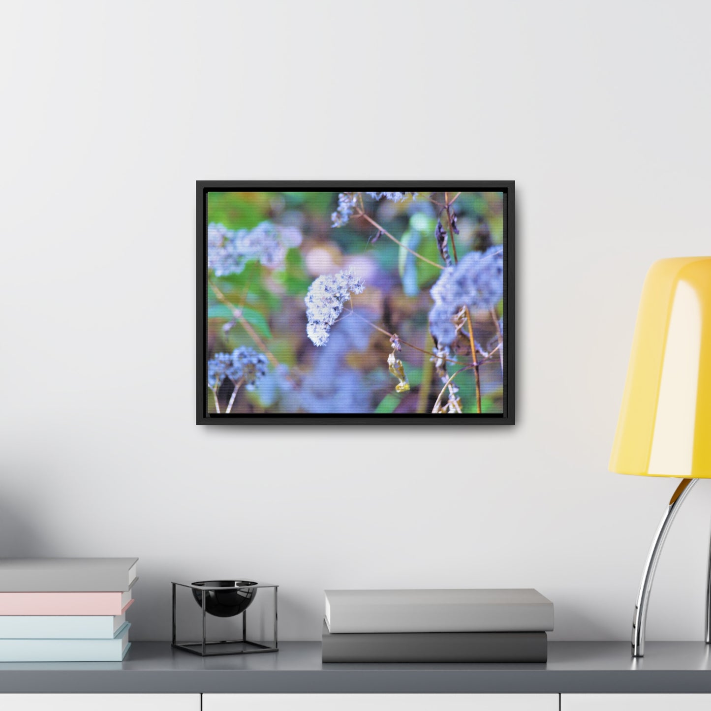 Macro Blue Gallery Canvas Wraps, Horizontal Frame