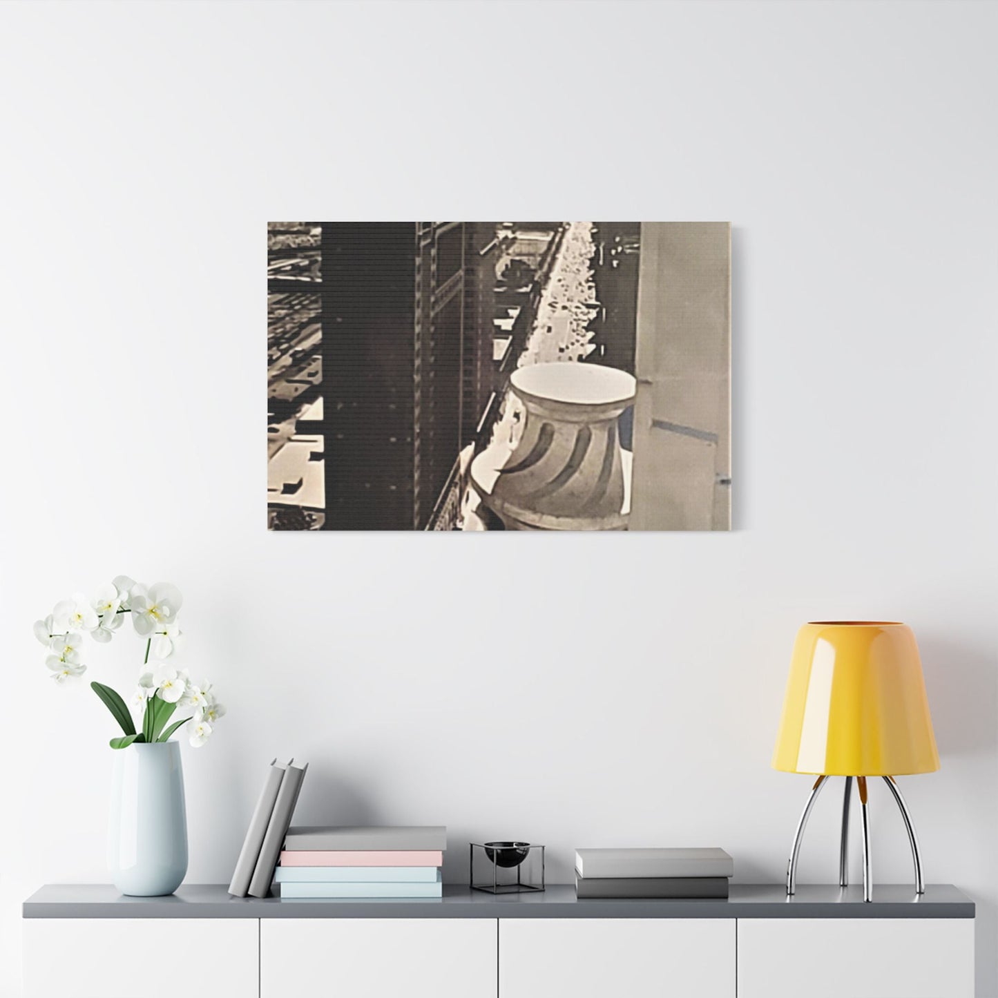 Michigan Ave Chicago Satin Canvas Stretched 36″ x 24″ (Horizontal) 1.5"