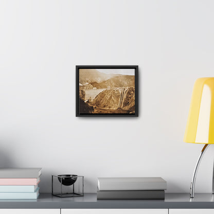 Back View Morris Dam Spillway Gallery Canvas Wraps Horizontal Frame 10″ x 8″ Black 1.25"
