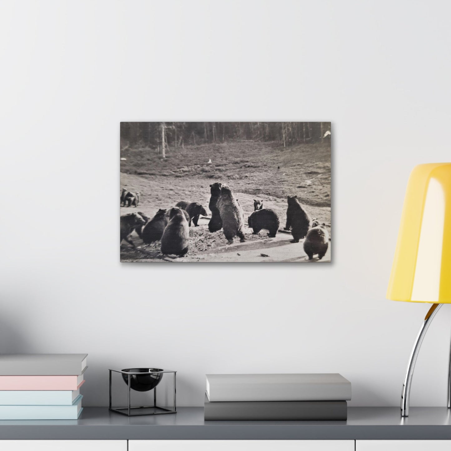 Yellowstone Grizzly Bears Canvas Gallery Wraps 18″ x 12″ 1.25"