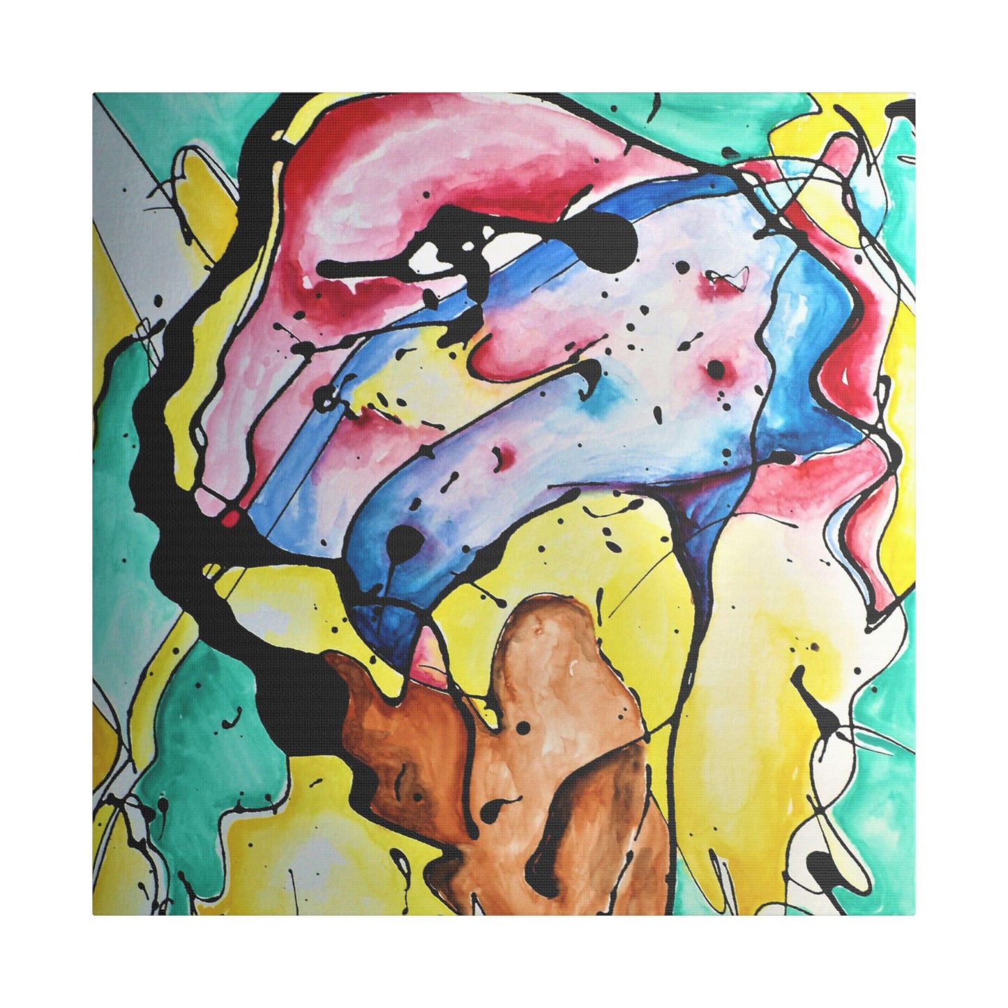 3rd Eye Sundae Satin Canvas Stretched - Kia Day Design