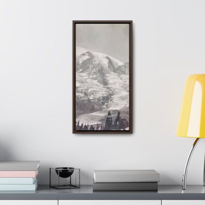 Mount Rainier Gallery Canvas Wraps Vertical Frame 10″ x 20″ Premium Gallery Wraps (1.25″) Walnut